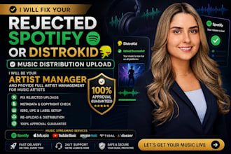 fix your rejected spotify or distrokid music distribution upload
