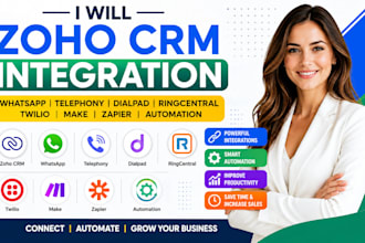 zoho crm integration whatsapp twilio dialpad ringcentral telephony make zapier