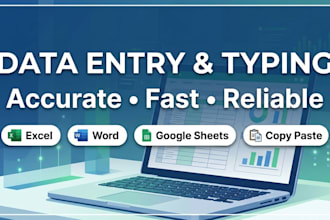 do accurate data entry and copy paste tasks