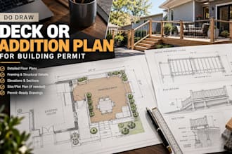 do draw deck or addition plan for building permit