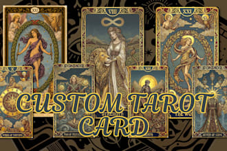 design custom tarot cards oracle cards tarot deck illustration with digital art