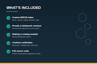 create your erc20 token with presale and staking