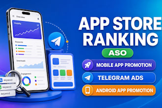 do app store ranking aso mobile app promotion telegram ads android app promotion