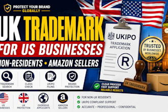 file UK trademark for US businesses, non residents, amazon sellers