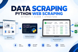 do web scraping and data scraping with python