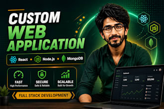 build a custom web application with react node js and mongodb