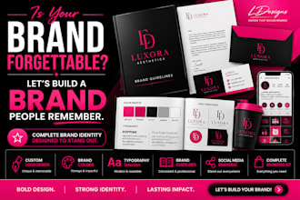 create a professional brand identity and complete branding kit
