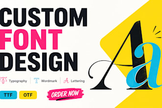 create custom font design ttf otf typeface typography for your brand