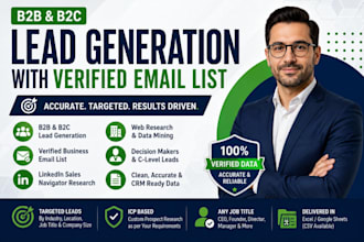 do b2b lead generation with verified email list and prospect research