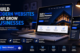 build a responsive react landing page with animations