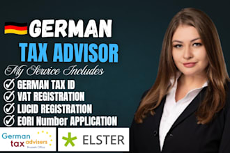 register your german tax number, vat id, eori, and lucid for compliance