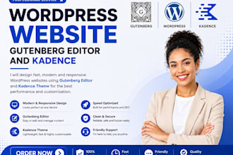 design wordpress website using kadence blocks and gutenberg