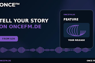publish your artist interview and music feature on once fm