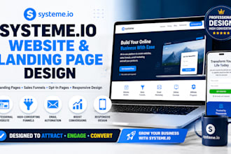 design systemeio landing page website sales page and funnel