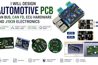 design automotive pcb can bus can fd, ecu hardware and j1939 electronics