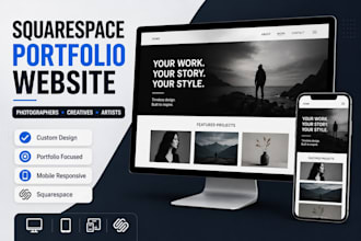 design a squarespace photography portfolio website