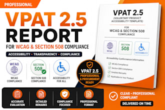 create vpat report for wcag and section 508 compliance