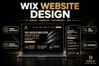 design wix website, redesign, ecommerce, SEO, landing page