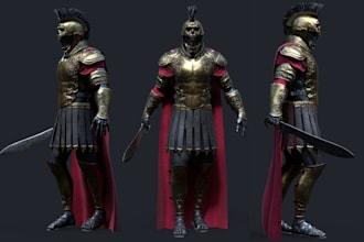 create custom armor, weapons, helmet and rig model for bannerlord, skyrim, ck3