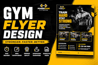 design gym workout challenge and fitness event flyers
