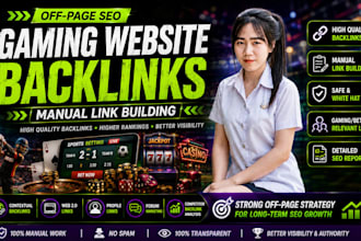 build quality gaming website backlinks for off page SEO
