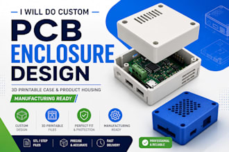 design custom pcb enclosure, 3d printable case and product housing 3d pcb design