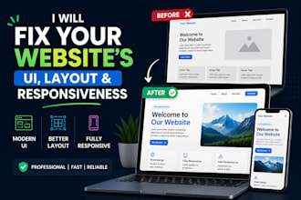 fix your website UI, layout, and responsiveness issues