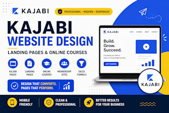 kajabi website design kajabi online course kajabi landing page sales funnel ghl