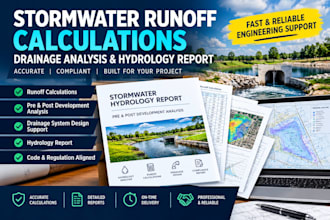 stormwater runoff calculations, drainage analysis and hydrology report