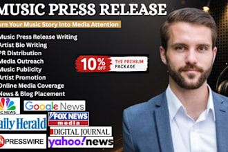 write music press release artist bio pr distribution media for media outreach