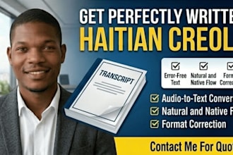 trancribe english to haitian creole