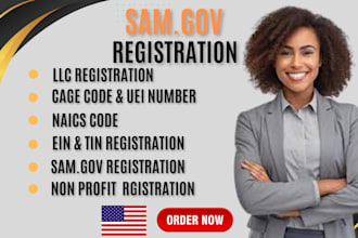 do sam gov registration llc, get uei cage code, government contract