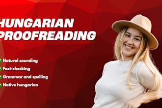 proofread and edit hungarian text for grammar and spelling