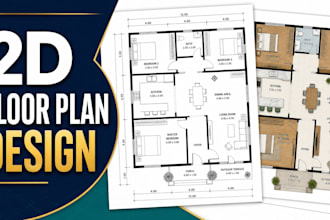 2d architectural floor plan design and redraw