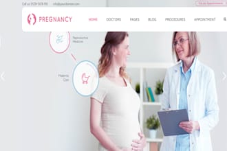 design squarespace fertility clinic website ivf clinic fertility booking website