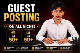do SEO guest post backlink, high da guest post service