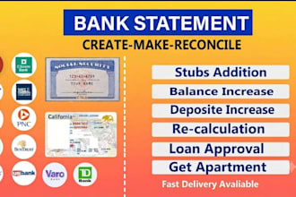 reconcile bank statement PDF to editable format