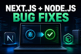 fix bugs and errors in your nextjs or nodejs project