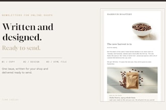 write and design a newsletter for your online shop