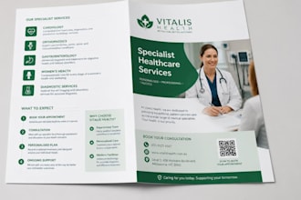 design custom medical flyer, clinical flyer and professional leaflet