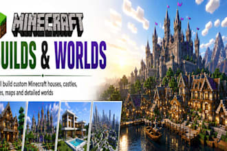 build custom minecraft houses, castles, cities, maps and detailed worlds