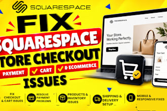 fix squarespace store checkout payment cart and ecommerce issues
