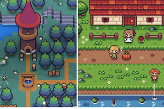 create pixel art tileset game art tile map sprite sheet animation top down