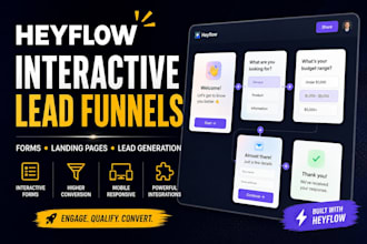 create a high converting heyflow landing page interactive form or funnel
