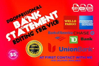 made bank statement made bank statement editable format as you need