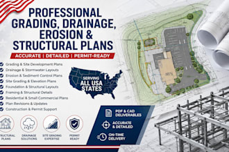 design grading drainage erosion and structural plans for co fl nc