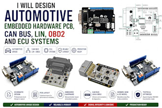 design automotive embedded hardware pcb, can bus, lin obd2 and ecu systems