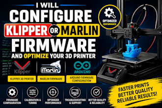 configure klipper or marlin firmware and optimize your 3d printer