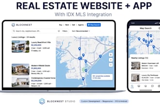 build real estate website and app with idx mls integration