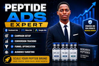 fix peptide ads issues facebook ads, fb ads campaign, meta ads peptide marketing